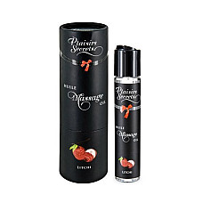 Массажное масло Plaisirs Secrets Litchi (59 мл) с афродизиаками, съедобное, подарочная упаковка