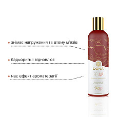 Натуральное массажное масло DONA Rev Up — Mandarin & Ylang YIang (120 мл) с эфирными маслами