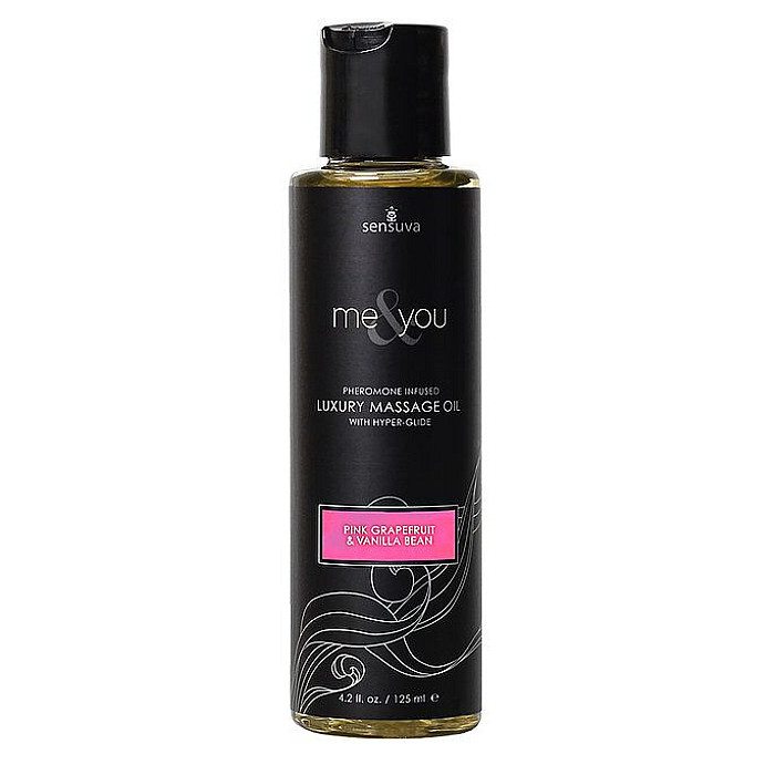 Массажное масло Sensuva - Me&You Pink Grapefruit & Vanilla Bean (125 мл) с феромонами