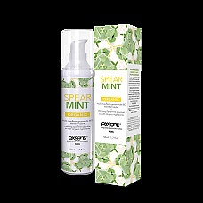 Масажна олія EXSENS Organic Spear Mint 50мл розігрівальна, без цукру, без парабенів, їстівна
