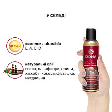 Массажное масло DONA Kissable Massage Oil Strawberry Souffle (110 мл) можно для оральных ласк