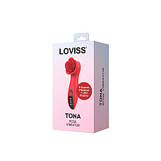 Роскошный вибратор для клитора Loviss Tona Rose Vibrator, в виде розы, 9 режимов