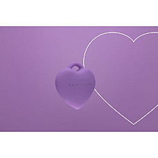 Мини-вибратор «Сердечко» FairyGasm PleasureStone violet, 9 режимов, на шнурке