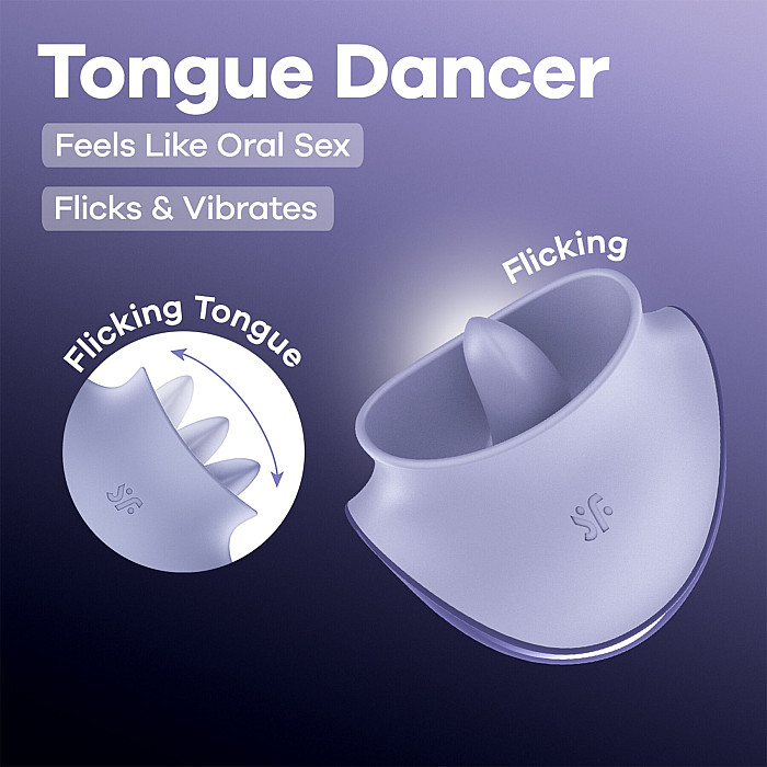 Вібростимулятор для клітора Satisfyer Tongue Dancer з язичком