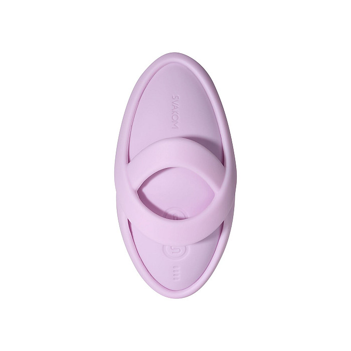 Смарт-вибратор для клитора Svakom Echo 2 Pink Lilac, подогрев до 38 °C, съемная насадка на палец