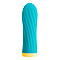 Віброкуля S Pleasures Bullets Twist & Shout Turquoise, бірюзова, ребриста поверхня, 10 режимів