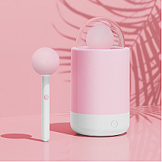 Вибратор-конфетка на палочке KISSTOY Pink Pop, зарядный кейс-ночник, 10 режимов вибрации