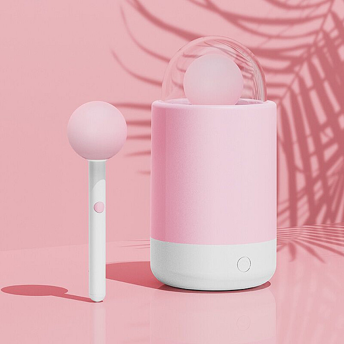Вибратор-конфетка на палочке KISSTOY Pink Pop, зарядный кейс-ночник, 10 режимов вибрации