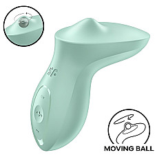 Вибратор для клитора с жемчужной стимуляцией Satisfyer Exciterrr Mint, 2 независимых мотора