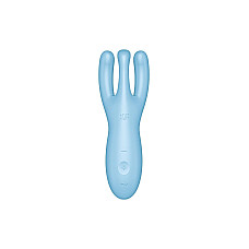 Клиторальный смарт-вибратор Satisfyer Threesome 4 Blue с тремя пальчиками