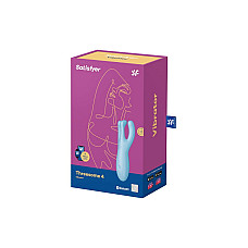 Клиторальный смарт-вибратор Satisfyer Threesome 4 Blue с тремя пальчиками