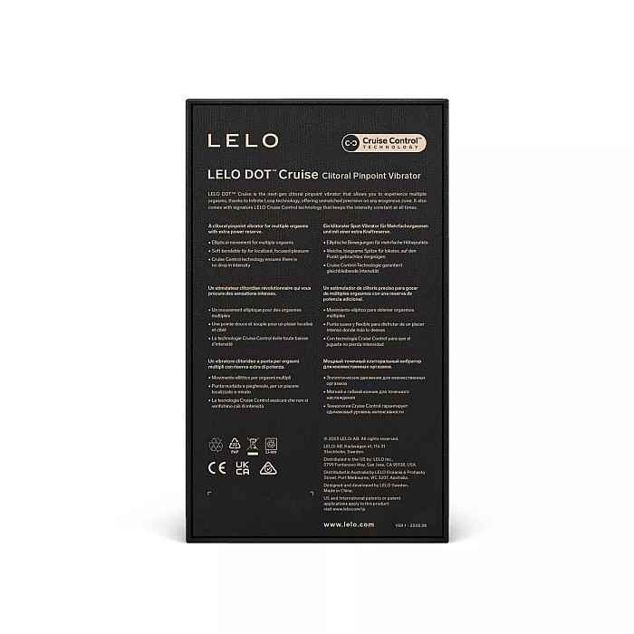 Клиторальный вибратор LELO DOT Cruise Peach Please, точечная стимуляция, технология Infinite Loop