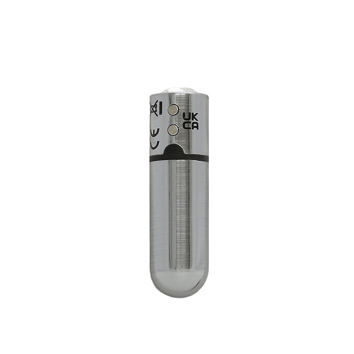 Вибропуля PowerBullet First-Class Bullet 2.5″ with Key Chain Pouch, Silver, 9 режимов вибрации