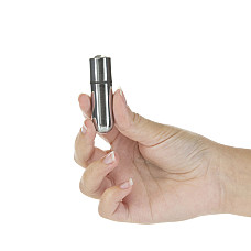 Віброкуля PowerBullet First-Class Bullet 2.5″ with Key Chain Pouch, Silver, 9 режимів вібрації