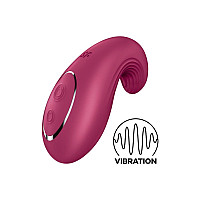 Вибратор Satisfyer Dipping Delight Berry, 2 мотора, гибкий кончик