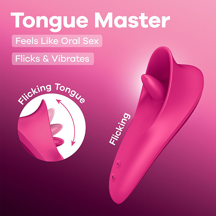 Вібростимулятор для клітора Satisfyer Tongue Master з язичком