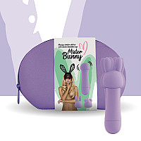 Мінівібратор FeelzToys Magic Bunny Purple з двома насадками