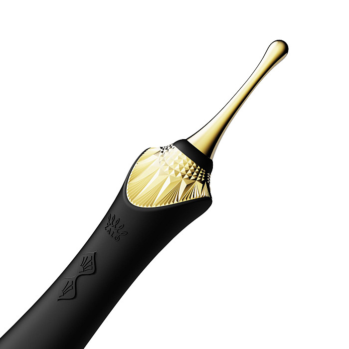 Вагинально-клиторальный вибратор Zalo — Bess Obsidian Black, мультифункциональный с насадками