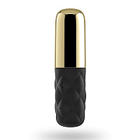 Мощный мини-вибратор Satisfyer Sparkling Darling Gold со съемным колпачком, 16 режимов работы