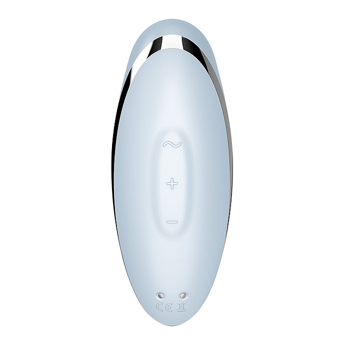 Вибростимулятор-пульсатор Satisfyer Tap & Climax 2 Blue, эффект постукивания пальцем