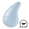 Вибратор для наружной стимуляции Satisfyer Dew Drop Blue, 2 мотора, 12 режимов, мягкий корпус
