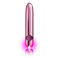 Мощный вибратор Rocks Off Havana Lilac с цветной LED-подсветкой