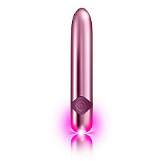 Мощный вибратор Rocks Off Havana Lilac с цветной LED-подсветкой