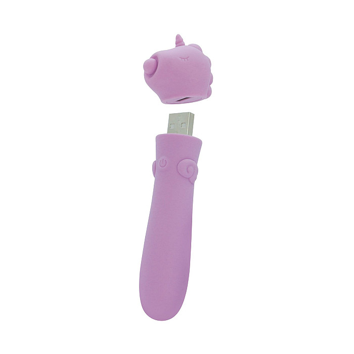 Вібратор-єдиноріжка Unihorn USB Bullet - Karma Lilac, віброкуля, USB-зарядка