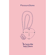 Мини-вибратор «Сердечко» FairyGasm PleasureStone blue, 9 режимов, на шнурке