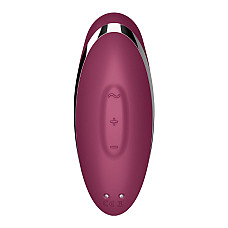 Вибростимулятор-пульсатор Satisfyer Tap & Climax 2 Red, эффект постукивания пальцем