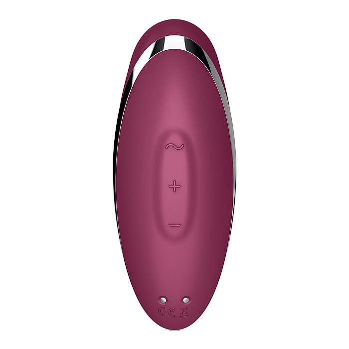 Вибростимулятор-пульсатор Satisfyer Tap & Climax 2 Red, эффект постукивания пальцем