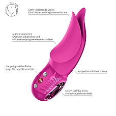 Вибратор для клитора Fun Factory VOLTA Magenta, гибкий двойной кончик
