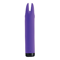 Вибратор S Pleasures Bullets Amethyst, фиолетовый, с двумя отростками, 10 режимов, диаметр 2,8 см