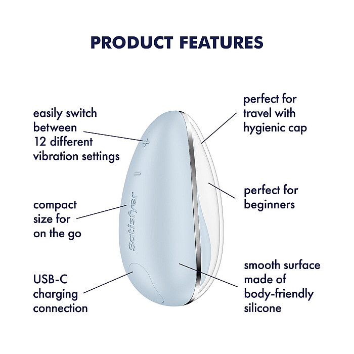 Вібратор Satisfyer Drop To Go Blue