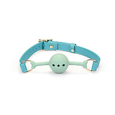 Кляп Liebe Seele Blue Lamb Leather Ball Gag with Velvet Lining