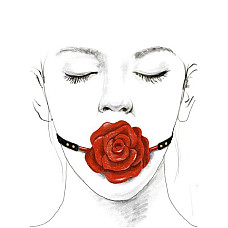 Роскошный кляп в виде розы Zalo - Rose Ball Gag, двойное использование