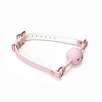 Кляп Liebe Seele White & Pink Fairy Goat Leather Ball Gag