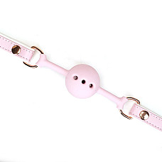 Кляп Liebe Seele White & Pink Fairy Goat Leather Ball Gag
