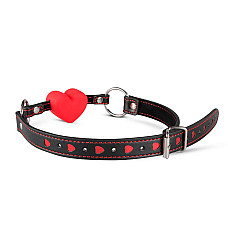 Силиконовый кляп в виде сердца Whipped - Heart Ball Gag