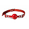 Кляп силиконовый Feral Feelings Silicon Ball Gag Red/Red, красный ремень, красный шарик