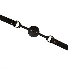 Воздухопроницаемый кляп Liebe Seele Boudoir Amor Ball Gag Black, силиконовый шарик, диаметр 4,3 см