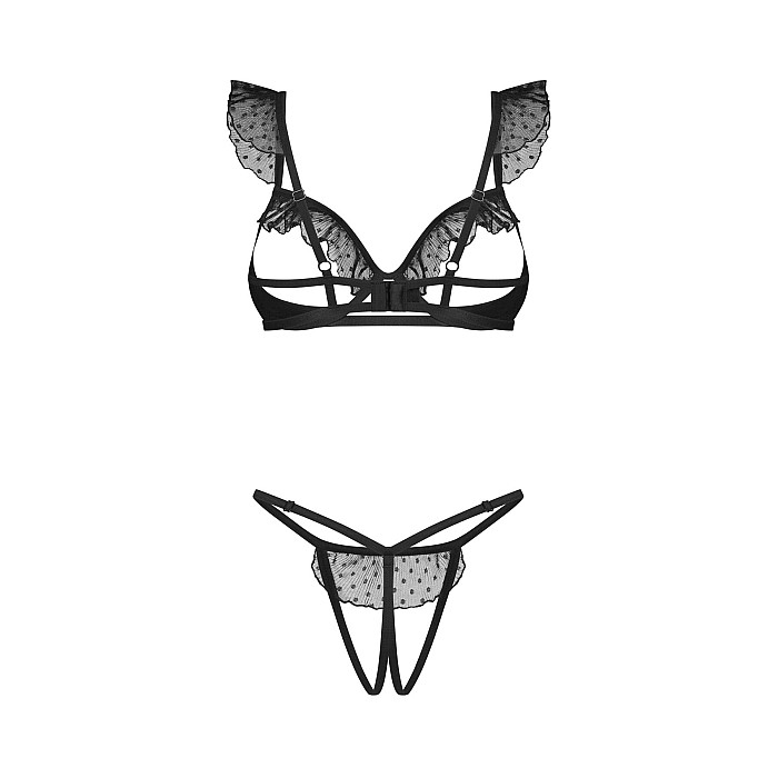 Комплект Obsessive Carrola 2-pcs crotchless set 2XL/3XL