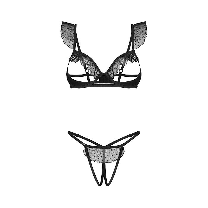 Комплект Obsessive Carrola 2-pcs crotchless set 2XL/3XL