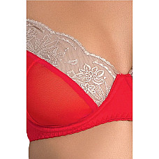 Распродажа!!! Комплект белья LORAINE SET red S/M - Passion Exclusive: лиф, стринги, пояс для чулок