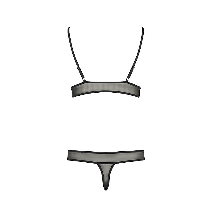 Комплект білизни Passion ERZA SET L/XL, black, ліф і трусики