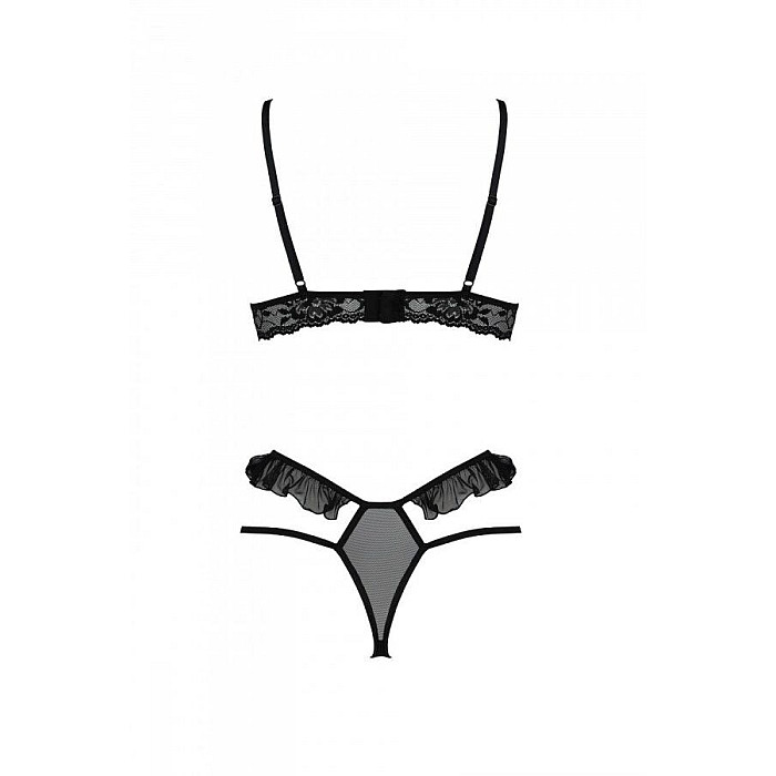 Комплект DOLLY SET WITH OPEN BRA black XXL/XXXL Passion
