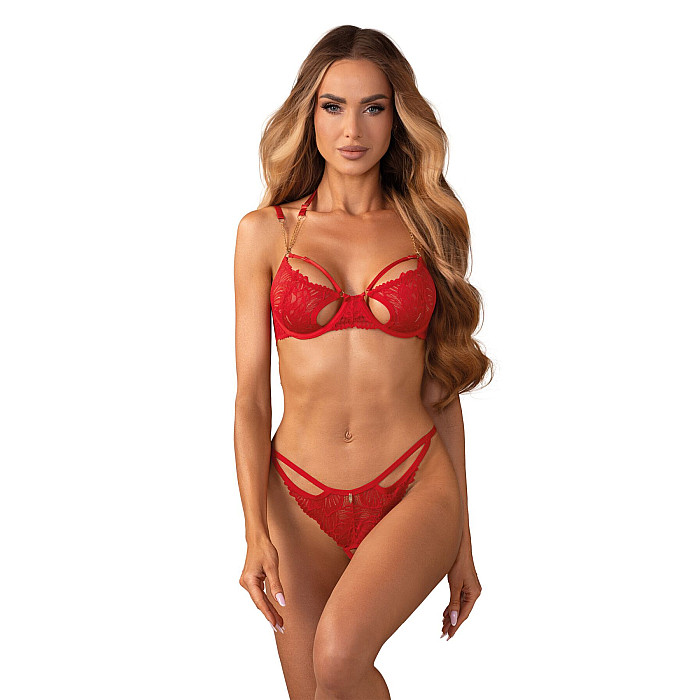 Комплект Obsessive Matildea 2-pcs crotchless set L/XL