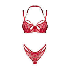 Комплект Obsessive Matildea 2-pcs crotchless set L/XL