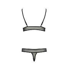 Комплект белья Passion ERZA SET S/M, black, лиф и трусики
