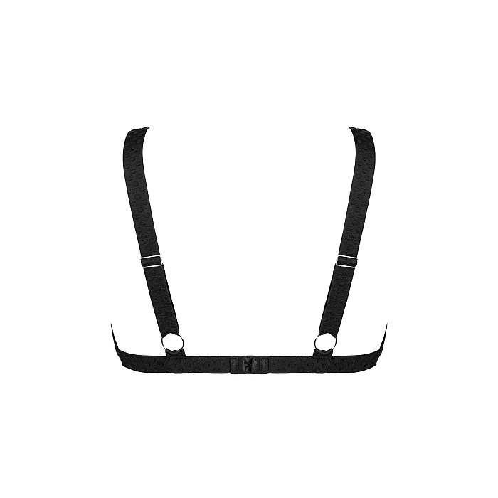 Мереживний бюстгальтер із трикутною чашкою Obsessive Estiqua bra XS/S, чорний, широкі лямки
